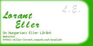 lorant eller business card